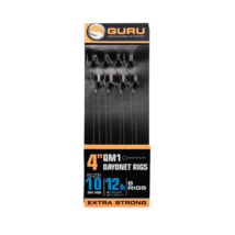 GURU QM1 BAYONET READY RIGS 4&quot; -10cm (GRR041) - SIZE 12 - 9lb/0,22mm