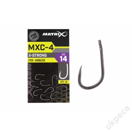 MATRIX MXC-4 BARBLESS PTFE EYED HOOK - SIZE18