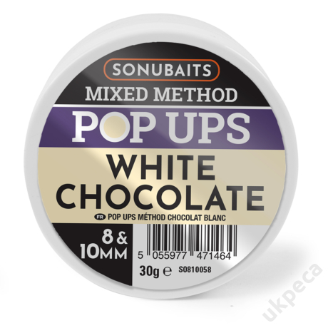 SONU MIXED METHOD POP UPS WHITE CHOCOLATE 8 &amp;10MM